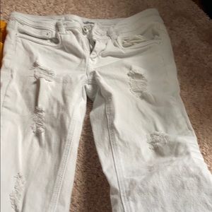 white ripped jeans